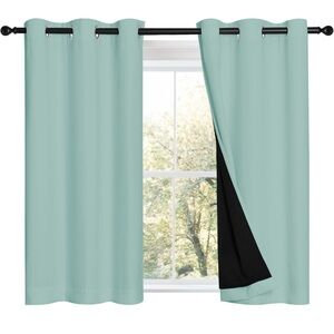 Aqua Blue Blackout curtains. **FREE SHIPPING**
